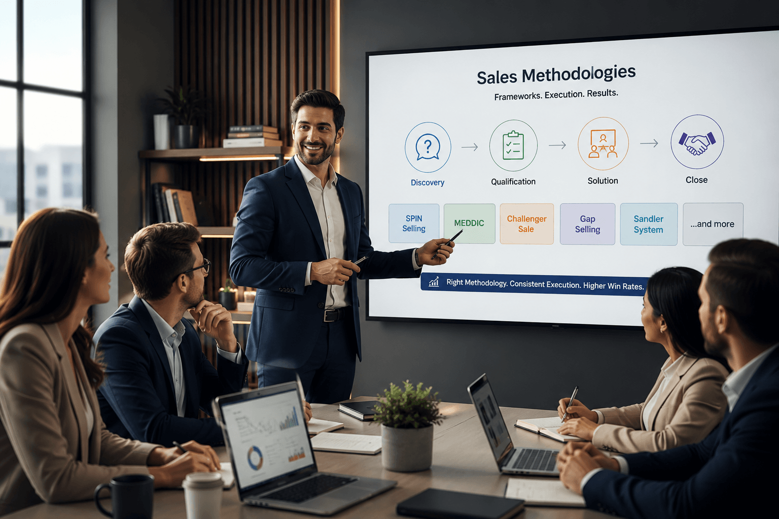 Corporate persons in the discussion about the sales methodolgy